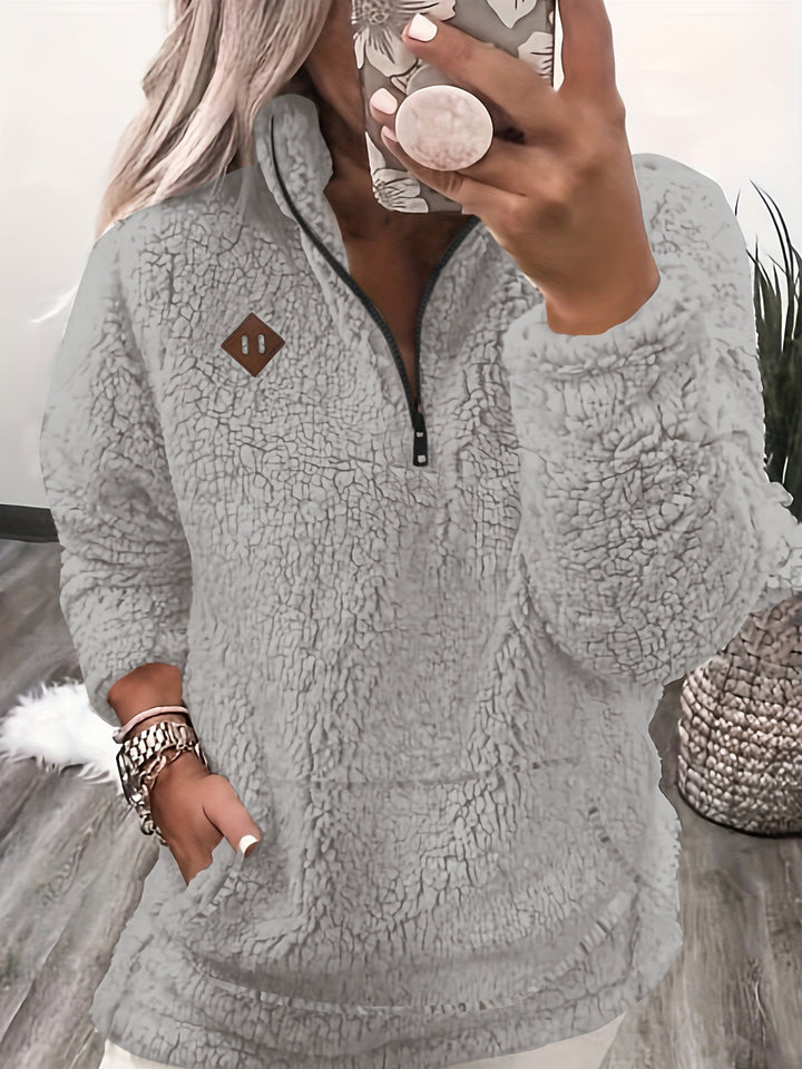 NOREEN | Sweter Teddy z Zamkiem