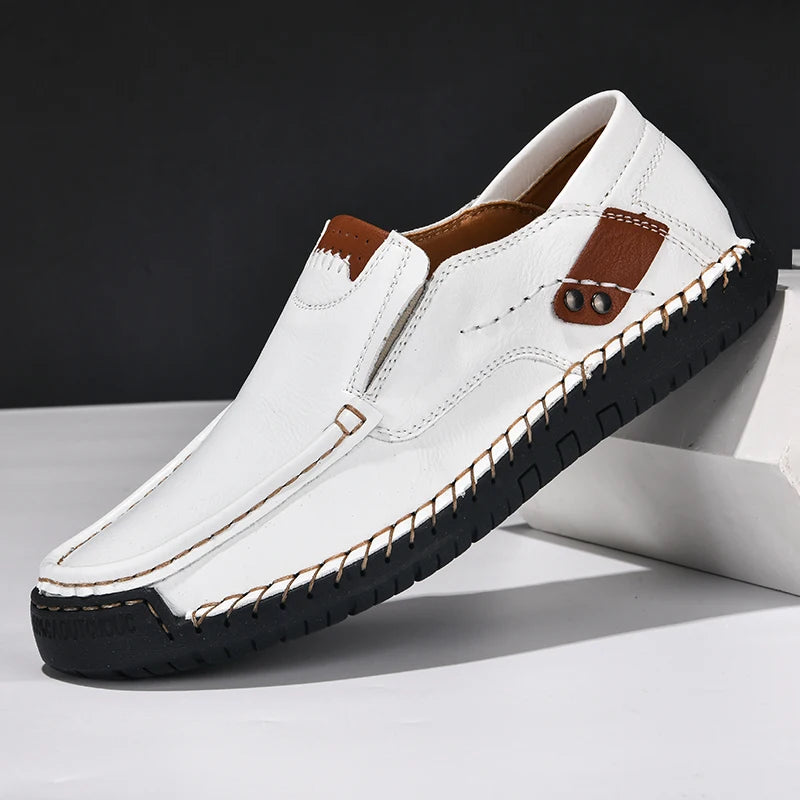 Oskar | Skórzane loafersy slip-on