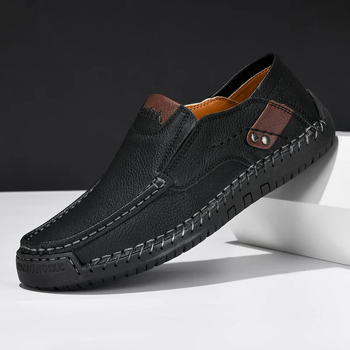 Oskar | Skórzane loafersy slip-on